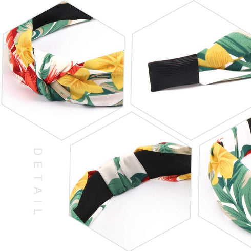 TOBATOBA 10 Pack Knotted Headbands for Women, Floral Bow Knot Twist Turban Headbands