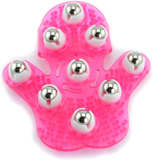 SAMYO Palm Shaped Massage Glove Body Massager with 9 360-degree-roller Metal Roller Ball
