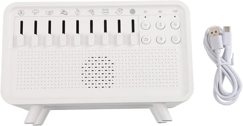 ZUZZEE White Noise Machine Humidifier With Aroma Diffuser And Night Light For Relaxation And Sleep Aid, White