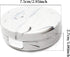 Honbay Fashion Marble Contact Lens Case - Portable Kit with Mirror (Round) (Silver)