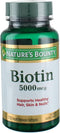 Nature's Bounty Biotin Super Potency 5000mcg - 72 Softgels (Pack of 2)
