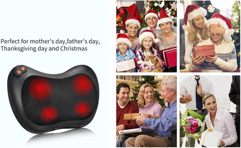 Back Massager, Shiatsu Neck Massager with Heat, Electric Deep Tissue Massage Pillow for Shoulder, Back, Leg Relief for