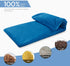 Microwavable Heating Pad with Washable Cover, 8 x 18 for Neck and Shoulders, Moist Heat Compress for Joints (Light Blue)
