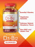 Carlyle Vitamin D3 + B12 Complex Gummies | 90 Count | Vegetarian, Non-GMO, Gluten Free | Strawberry Flavor Supplement