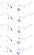 AQWANO Blue Light Blocking Computer Reading Glasses, 5 Pack Clear Frame Rimless Readers Anti Glare Filter (3.0)