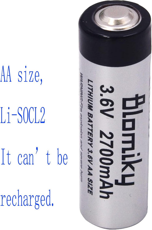 Blomiky 4 Pack 3.6V 2700mAh ER14505 Lithium AA Size Li-SOCL2 Battery for Smart Electronic Sensors