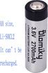 Blomiky 4 Pack 3.6V 2700mAh ER14505 Lithium AA Size Li-SOCL2 Battery for Smart Electronic Sensors