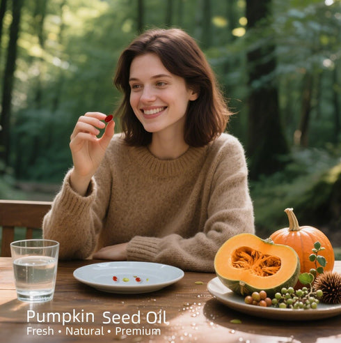Skiseoy 300 4 1 D3 3000mg Immune Pumpkin Seed Oil with Saw Palmetto, Softgels | in Vitamin & Elderberry, Cold Pressed