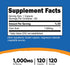 Nutricost Citric Acid 1000mg (1 gram), 120 Capsules - Gluten Free, Non-GMO