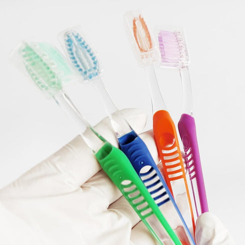 4-Pack Orthodontic Toothbrushes - Double-Ended Design V-Trim Brush & Interspace Brush for Effective Braces Cleaning,
