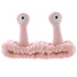 Spa Headband Facial Makeup Head Band, Microfiber Coral Fleece Snail Cartoon Hair Accessories for Washing Face (Pink)