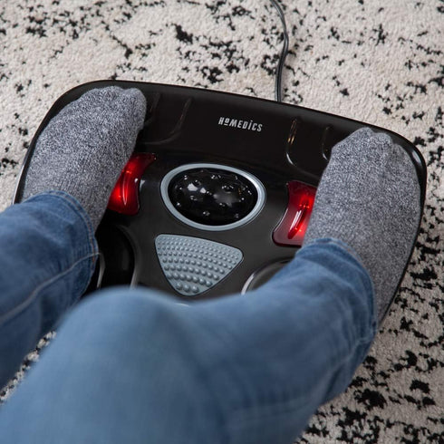 Homedics Heated Vibration Foot Massager Machine, Soothing Heat with Multi-Point Sensations & Toe-Touch Control