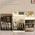 Transparently Black Cosmetics Display Case with Mirror, Large Capacity Makeup Storage Box with Drawers