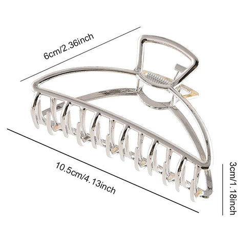 VinBee 3 PACK Large Metal Hair Claw Clips, Hair Catch Barrette Jaw Clamp for Women (4.13 inch)