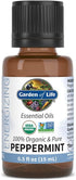 Garden of Life Peppermint Essential Oil, 0.5 fl oz (15 mL), 100% USDA Organic for Diffuser & Aromatherapy