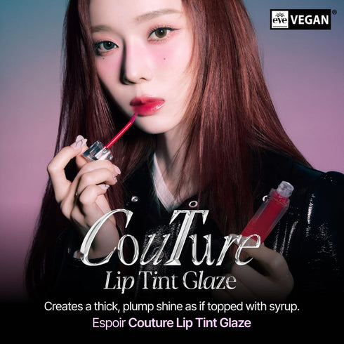 Espoir Couture Lip Tint Glaze #1 Apple Sorbet 0.19oz | Volumizes & High-Shine Lip Plumper | Long-Lasting Vibrant Color | Thickening radiance Lip Stain | Tinted Lip Moisturizer | Korean Lip Makeup