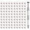 100 Pcs White Soft Nail Sponges, Ombre Nail Sponge Metal Grabber, Nail Brush Accessories for Manicure Art Tools