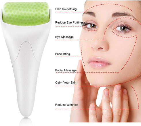 Ice Roller for Face & Eye Puffiness, Migraine Relief, Facial Massager for Women, Anti-Wrinkle Skin Care Product