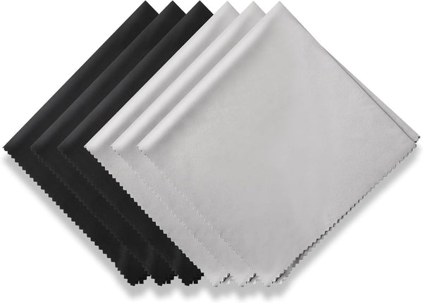 LZUPIKC 6PCS Large Eyeglass Cleaning Cloths, 12 x12 inches Glasses Cleaner, Individually Wrapped,