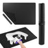 Nail Art Table Mat 23.62x15.75 Inch, Foldable Manicure Pad for Nail Technician, Nail Polish Mat for Salon Home (Black)