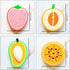 WishLotus 4Pcs Dish Cleaning Sponges, Cute Fruit-Shape Thickened Kitchen Sponge, Multifunctional Wipe for Dishes