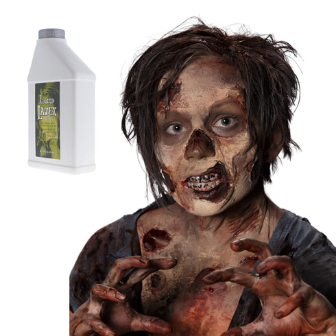 Liquid Latex for Special Effects, 16 Oz Each, Skin-Safe, Dries Clear, Easy Application, 2 Pack Set