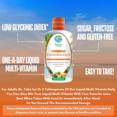 Cinnabalance Liquid Cinnamon Supplement 32 oz - Includes Cinnamon Bark, Aloe Vera, Ginger Root, Green Tea & Antioxidants