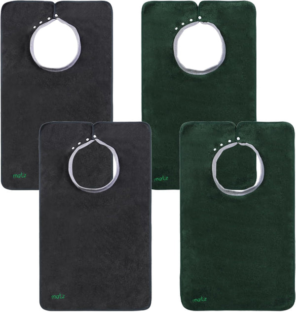 MATZ Adult Bibs Full Coverage Ultra Absorbent Four Cotton Terry Towel Snap-on