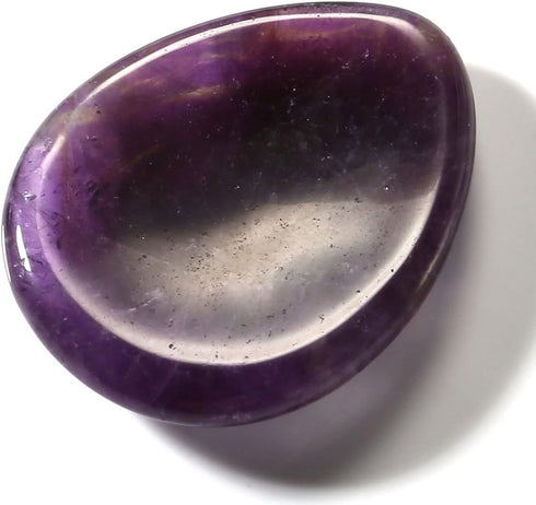 CrystalTears 4 PCS Thumb Worry Stone, Amethyst, Rose Quartz, Lapis Lazuli, Tiger's Eye Healing Crystals
