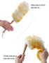 J&A Lambswool Dusters with Solid Wooden Handle, Flexible Head, Anti-Static, Comfortable Grips 18.9 inchs Long Feather Duster for Office, Home and Car etc.