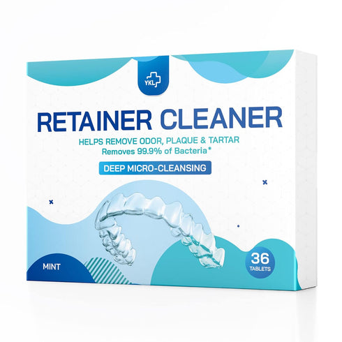 Retainer & Denture Cleaner Tablets, 1 Month Supply for Aligners, Mouth Guards, and False Teeth Whitening