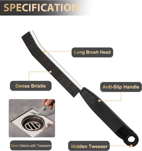Men(3PCS) Hard Bristle Crevice Cleaning Brush,Grout Cleaner Brush,Scrub Brushes for Tile Floor,Gap Cleaning Supplies