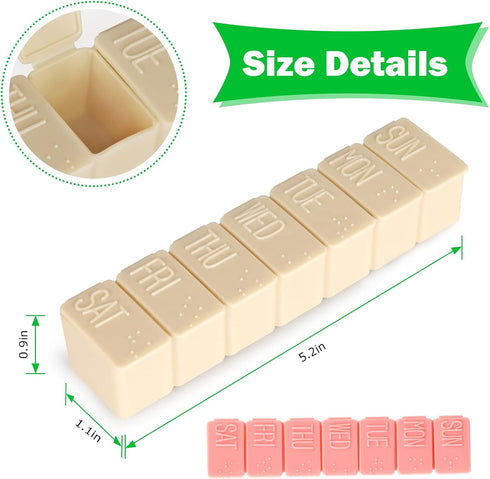 MAYFIVE 2Pack Organizer,7 7 Weekly Pill Days Pill Cases Travel Daily Pill Box Medicine Organizer Pill Box Day Pill