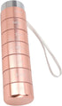 Metal Pill Organizer - Stackable Weekly Travel Medicine Box, Portable Waterproof Aluminum Alloy with Lanyard Rose Gold