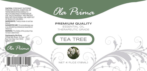 Ola Prima Australian Tea Tree Essential Oil - Therapeutic Grade for Aromatherapy, Diffuser, Hair, Toenail, Face, Acne, Dropper - 4 fl oz - Tea Tree Oil - Tea Tree Fragrance Oil