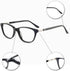 OCCI CHIARI Thin TR90 Rectangular Anti Blue-Ray Reading Glasses for Women (D-Black, 3.0) - 1.0 to 3.0