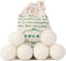 Organic XL Wool Dryer Balls, 6-Pack, Reusable Natural Fabric Softener, Reduces Wrinkles