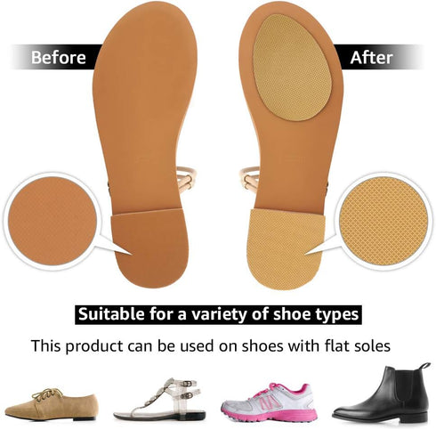 Non-Skid Slip Resistant Shoe Pads, Self-Adhesive Anti-Slip Sole Stick Protector for Shoes (Yellow)