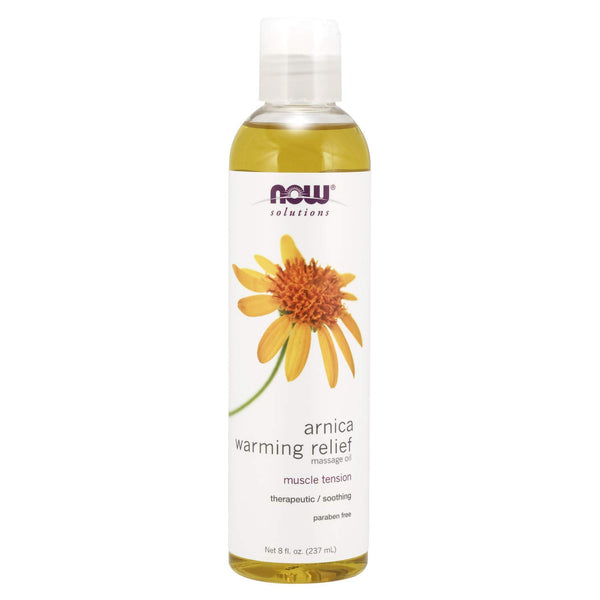 NOW Solutions Arnica Relief Massage Oil: Therapeutic for Sore Muscles, 8-Ounce