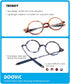 DOOViC Round Reading Glasses, Blue Light Blocking Flexible Lightweight Readers, Fashion Design Tortoise Glasses +2.75