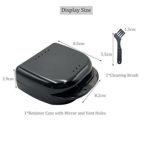 Oral Care Disassembly Kit, 7pcs with Retainer Case, Aligner Remover Tool, and Cleaning Brush (Black)