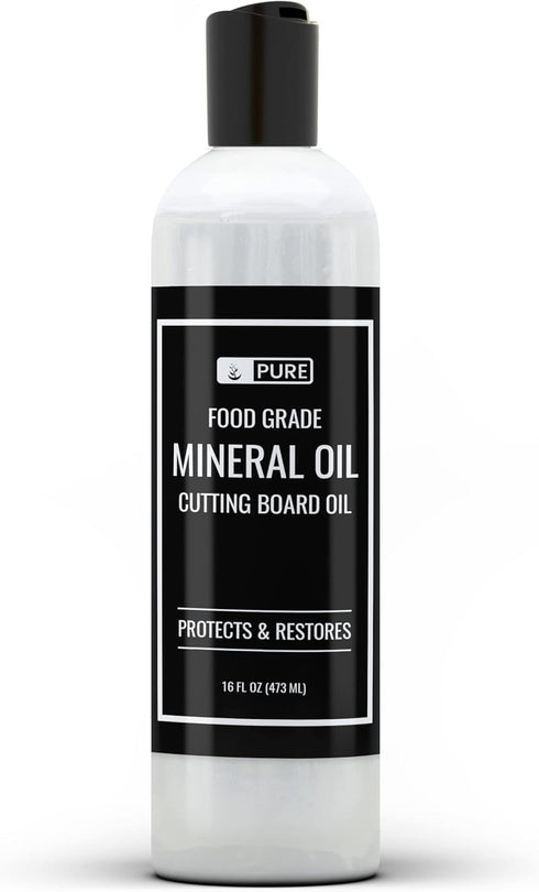 Pure Original Ingredients Mineral Oil - 16 oz for Cutting Boards, Butcher Blocks, Wood Utensils