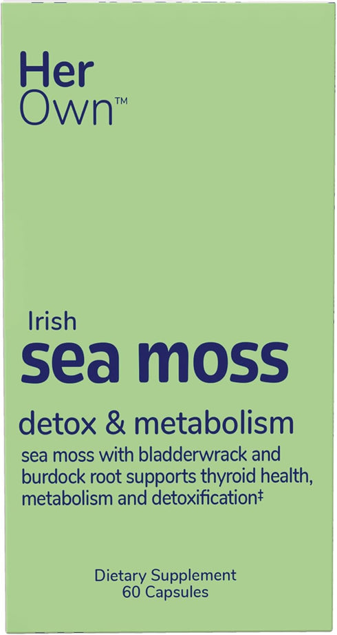 Her Own Irish Sea Moss Capsules, 60 Count, Burdock Root, Bladderwrack, Detox, Immune Support, Nutrient Rich