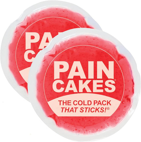 Round Cold Pack, 5" Large, Red, 2 Count, Reusable Stickable Ice Pack for Targeted Cold Therapy, Latex-Free Compress