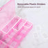 Small Compartment Organizer Case, 4PCS 15-Grid Adjustable Plastic Box with Dividers for Jewelry, Craft, and Hardware