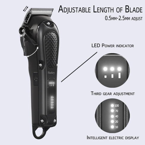 Professional Hair Clippers for Men - Cordless & Corded Barber Clippers for Hair Cutting and Grooming
