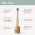 Wild & Stone 4 Pack 100% Organic Baby Bamboo Toothbrushes | | Soft Bristles | Compostable Handle | BPA Free | Vegan