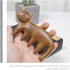 Ipetboom 3.1In Wooden Scalp Massage Comb: Cat Shape Sandalwood Head Wide Tooth Massager for Hair GuaSha, Hair Care