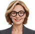 OCCI CHIARI Round Reading Glasses for Women, Fashion Reader 0 1.0 1.5 2.0 2.5 3.0 3.5 (Black, 3.0)