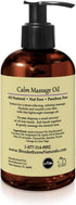 Calm Massage Oil with Lavender & Chamomile Essential Oils, 8oz for Massage Therapy